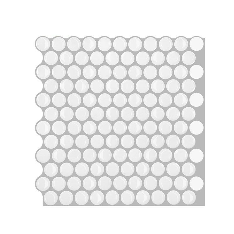 Lisslune | Modern Peel and Stick Tiles PVC Penny Round Peel and Stick Back Wall Tiles