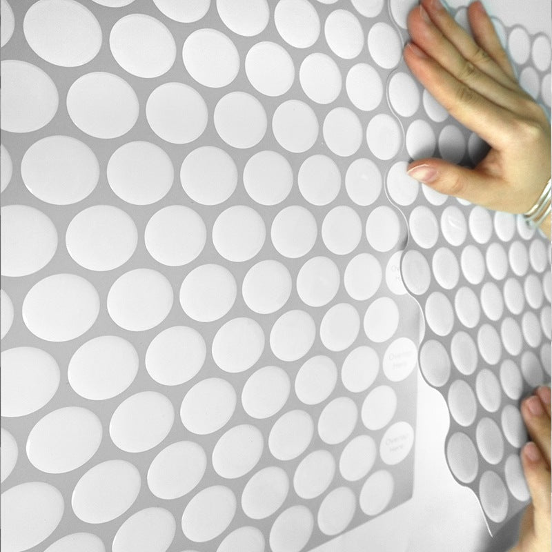 Lisslune | Modern Peel and Stick Tiles PVC Penny Round Peel and Stick Back Wall Tiles