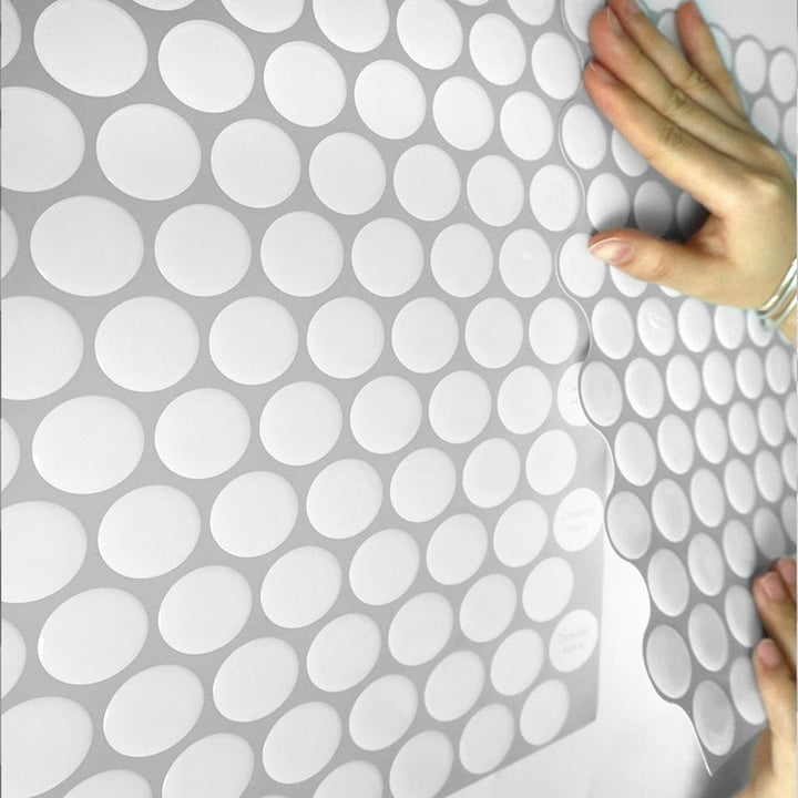 Lisslune | Modern Peel and Stick Tiles PVC Penny Round Peel and Stick Back Wall Tiles