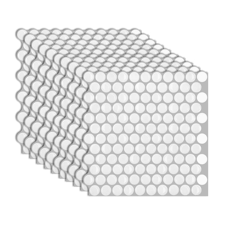 Lisslune | Modern Peel and Stick Tiles PVC Penny Round Peel and Stick Back Wall Tiles