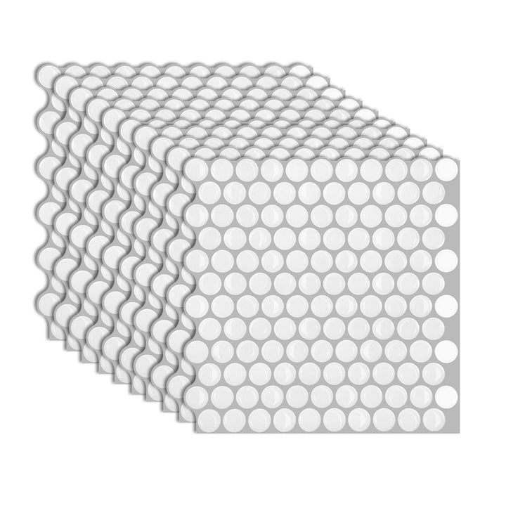 Lisslune | Modern Peel and Stick Tiles PVC Penny Round Peel and Stick Back Wall Tiles