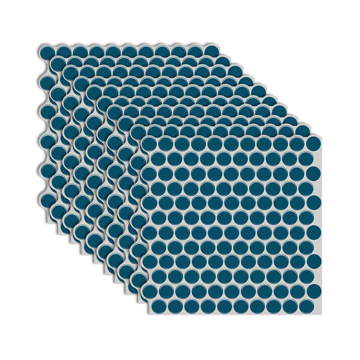 Lisslune | Modern Peel and Stick Tiles PVC Penny Round Peel and Stick Back Wall Tiles