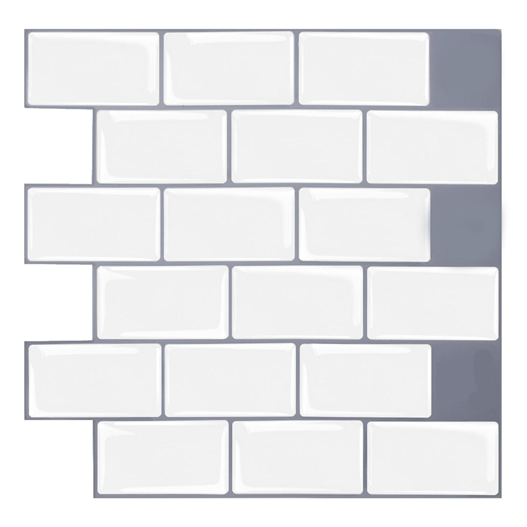 Lisslune | Modern Peel and Stick Tiles PVC Subway Tile Peel and Stick Wall Tile for Bathroom