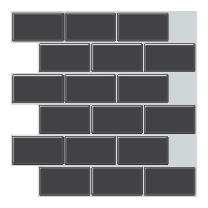 Lisslune | Modern Peel and Stick Tiles PVC Subway Tile Peel and Stick Wall Tile for Bathroom