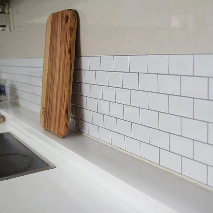 Lisslune | Modern Peel and Stick Tiles PVC Subway Tile Peel and Stick Wall Tile for Bathroom