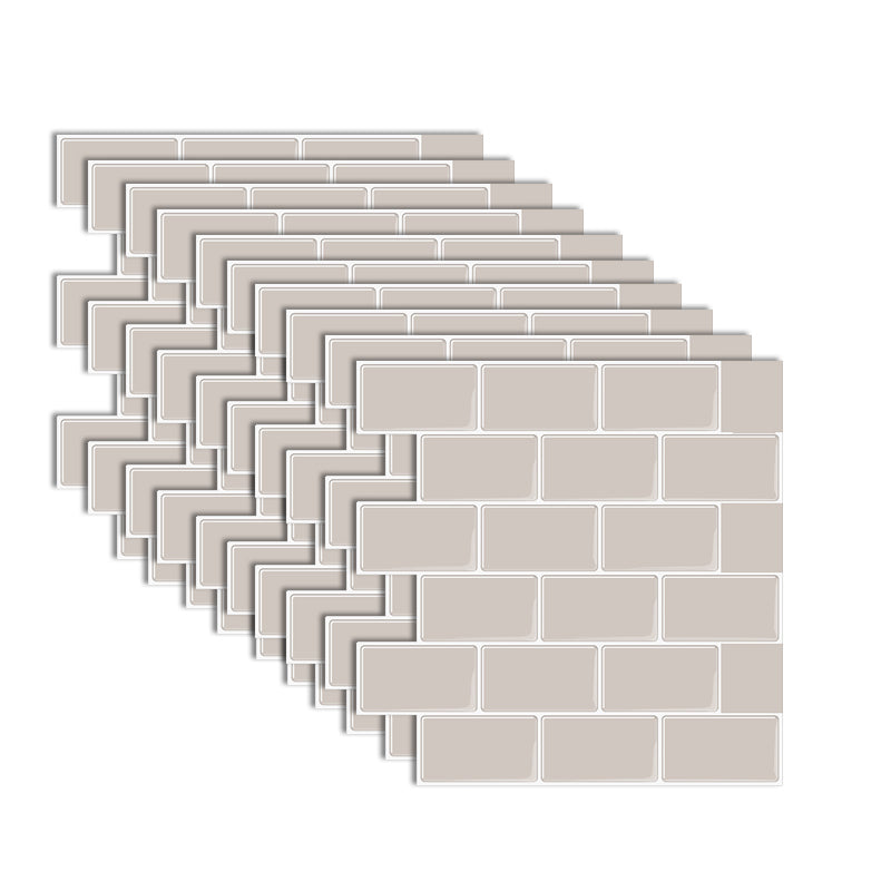 Lisslune | Modern Peel and Stick Tiles PVC Subway Tile Peel and Stick Wall Tile for Bathroom