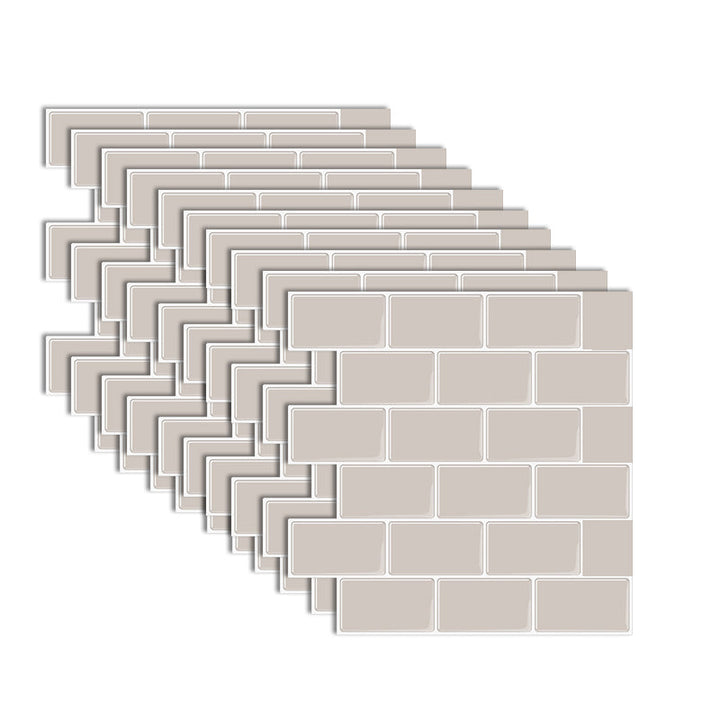Lisslune | Modern Peel and Stick Tiles PVC Subway Tile Peel and Stick Wall Tile for Bathroom