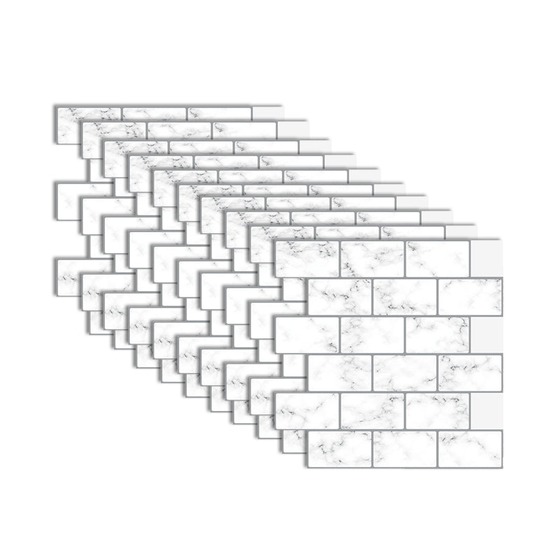Lisslune | Modern Peel and Stick Tiles PVC Subway Tile Peel and Stick Wall Tile for Bathroom