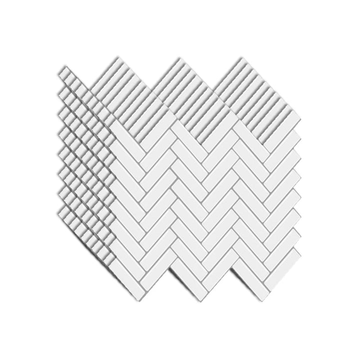Lisslune | Modern Peel and Stick Tiles PVC Herringbone Peel and Stick Backsplash Tiles