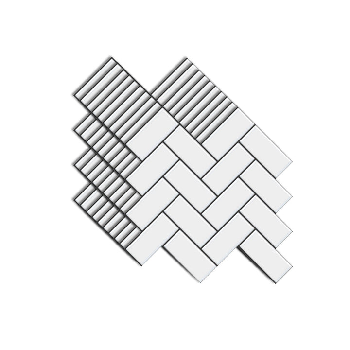 Lisslune | Modern Peel and Stick Tiles PVC Herringbone Peel and Stick Backsplash Tiles