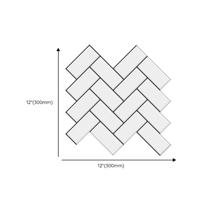 Lisslune | Modern Peel and Stick Tiles PVC Herringbone Peel and Stick Backsplash Tiles
