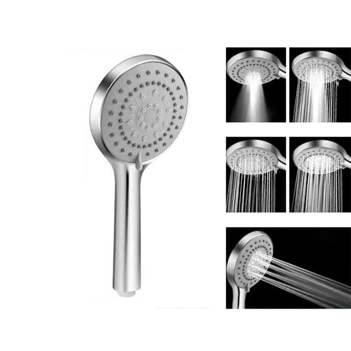 Lisslune | Basic Shower Head Round Plastic Handheld Shower Head in Silver
