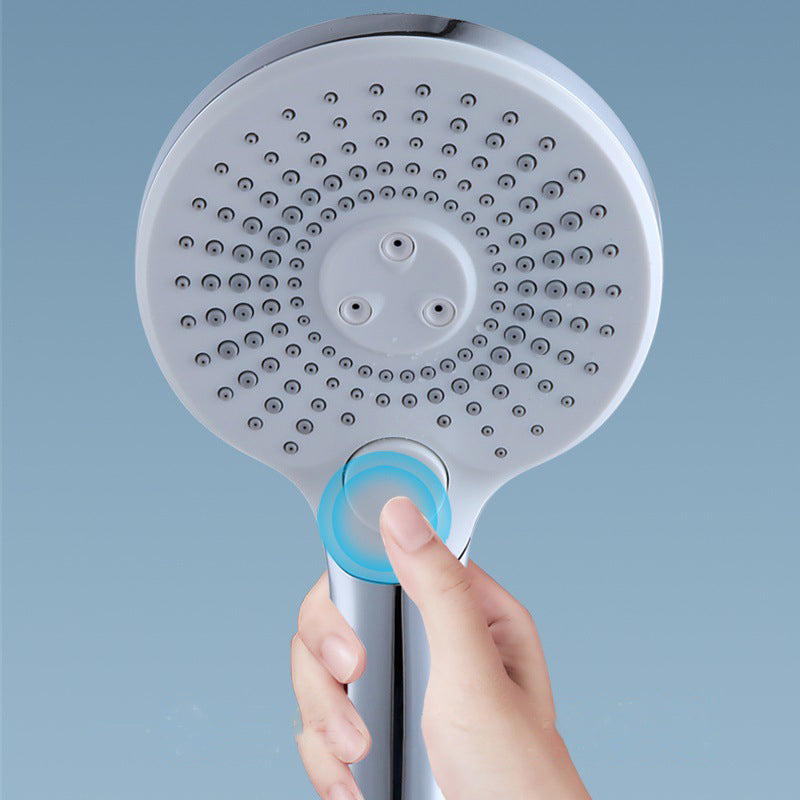 Lisslune | Basic Shower Head Round Plastic Handheld Shower Head in Silver