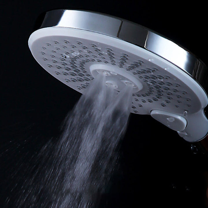 Lisslune | Basic Shower Head Round Plastic Handheld Shower Head in Silver