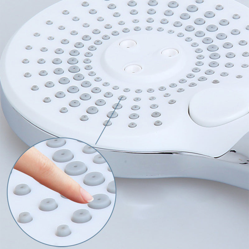 Lisslune | Basic Shower Head Round Plastic Handheld Shower Head in Silver