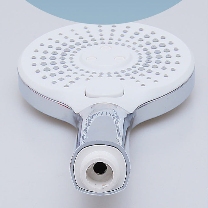 Lisslune | Basic Shower Head Round Plastic Handheld Shower Head in Silver