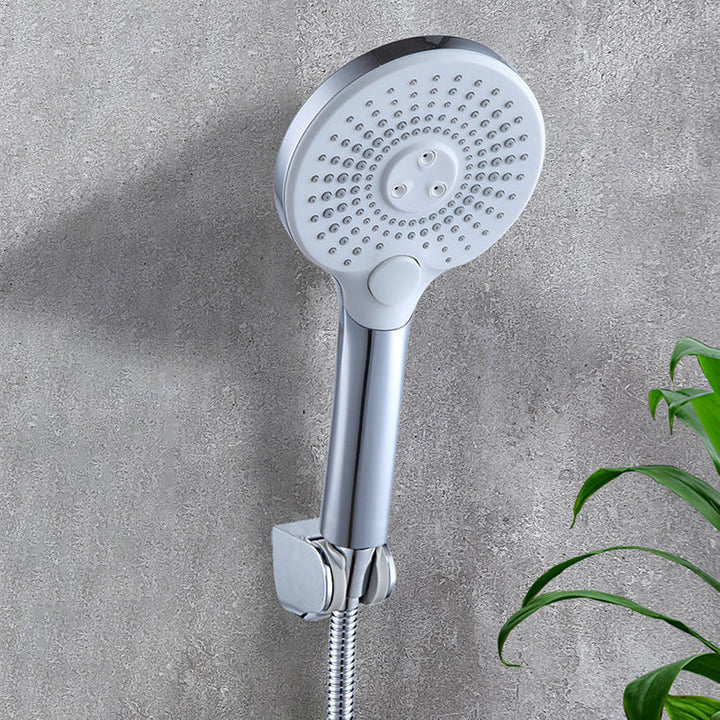 Lisslune | Basic Shower Head Round Plastic Handheld Shower Head in Silver