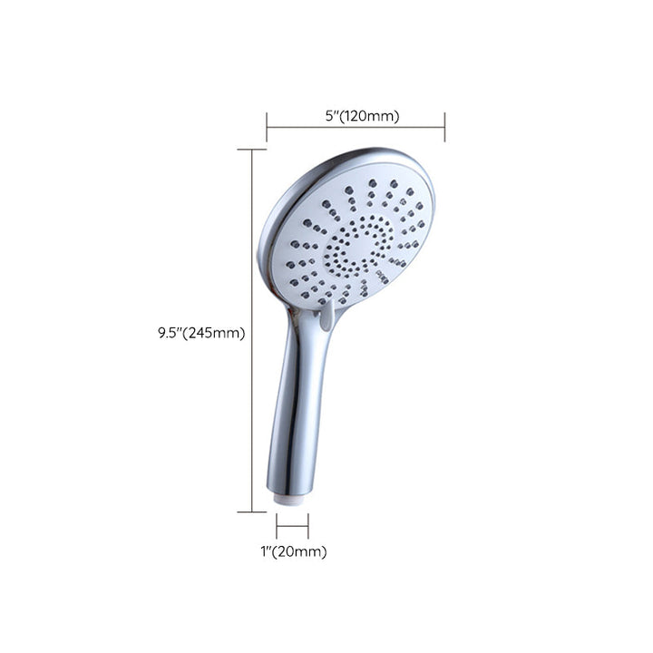 Lisslune | Basic Shower Head Round Plastic Handheld Shower Head in Silver