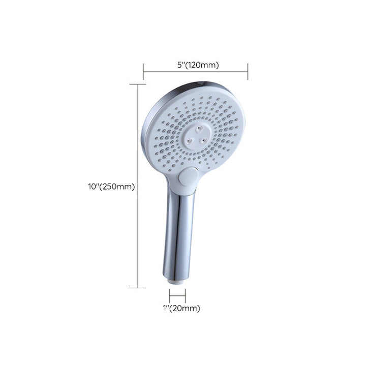 Lisslune | Basic Shower Head Round Plastic Handheld Shower Head in Silver