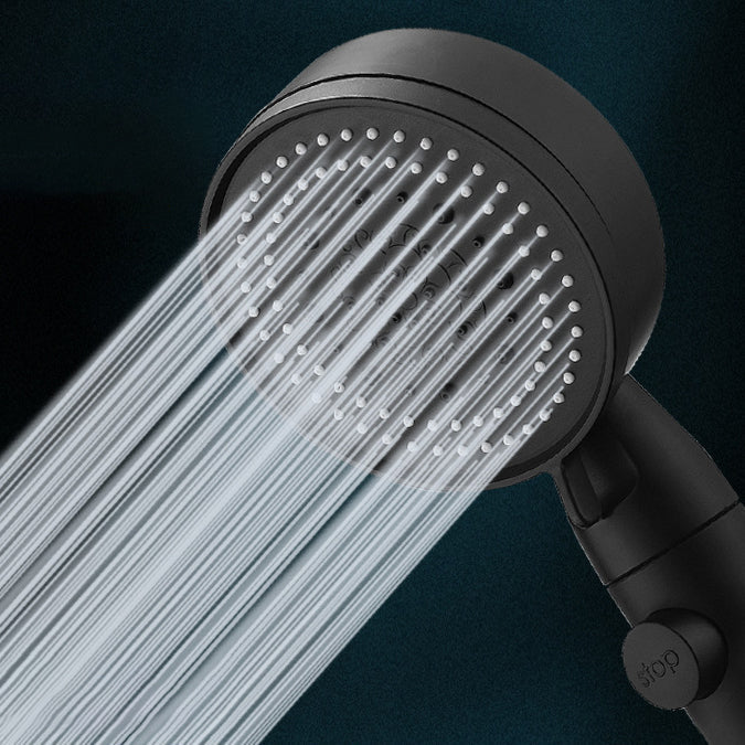 Lisslune | Modern Shower Head Adjustable Spray Pattern Round Plastic Hand Shower