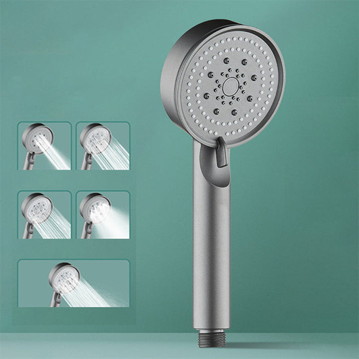 Lisslune | Modern Shower Head Adjustable Spray Pattern Round Plastic Hand Shower