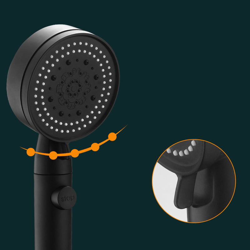 Lisslune | Modern Shower Head Adjustable Spray Pattern Round Plastic Hand Shower