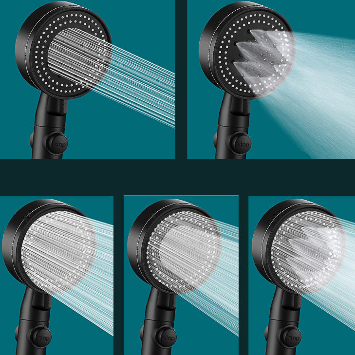 Lisslune | Modern Shower Head Adjustable Spray Pattern Round Plastic Hand Shower