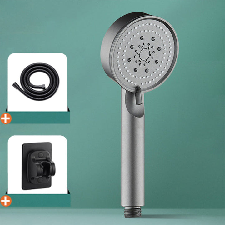 Lisslune | Modern Shower Head Adjustable Spray Pattern Round Plastic Hand Shower