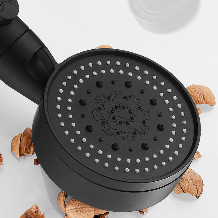 Lisslune | Modern Shower Head Adjustable Spray Pattern Round Plastic Hand Shower