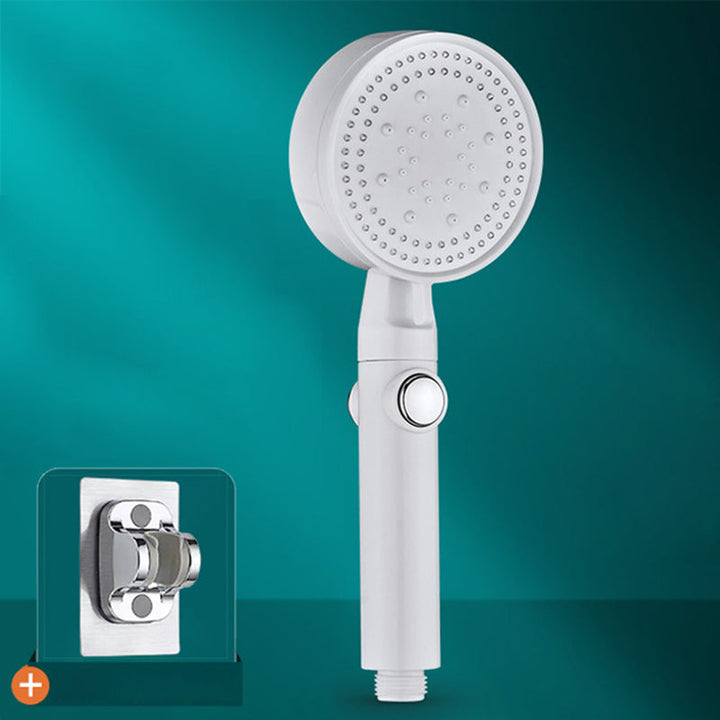 Lisslune | Modern Shower Head Adjustable Spray Pattern Round Plastic Hand Shower