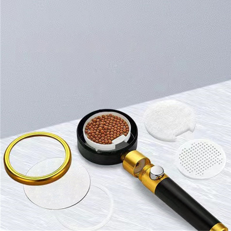 Lisslune | Luxurious Shower Head Color Block Adjustable Water Flow Round Hand Shower