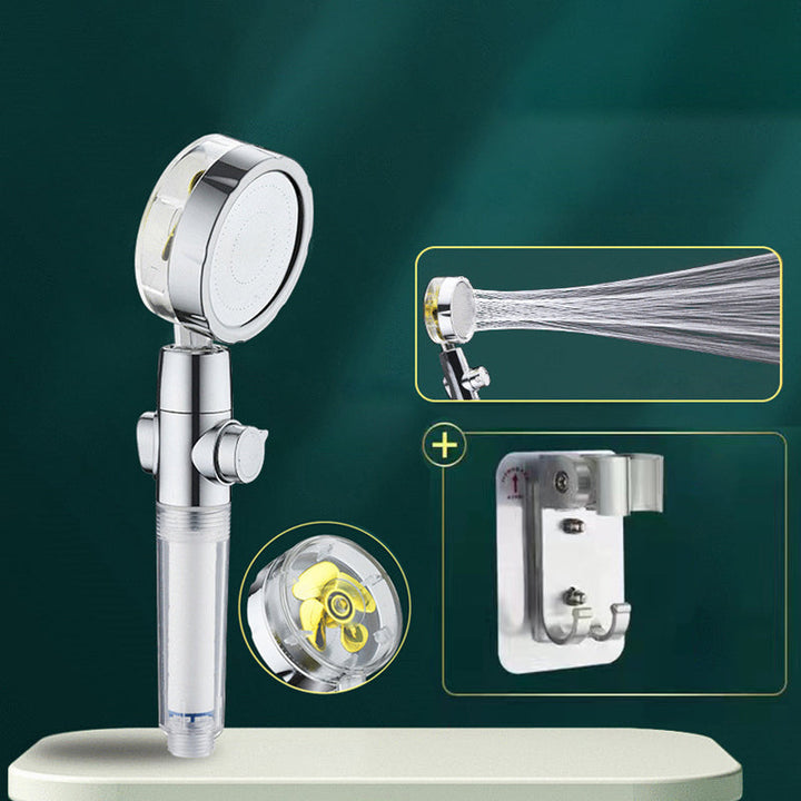 Lisslune | Round shower head adjustable water flow handheld shower head with water filtration