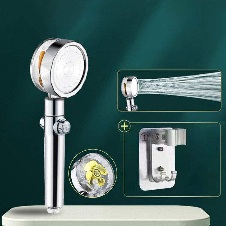 Lisslune | Round shower head adjustable water flow handheld shower head with water filtration