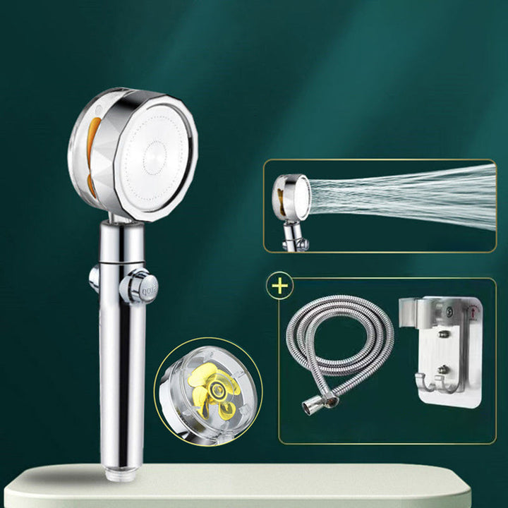 Lisslune | Round shower head adjustable water flow handheld shower head with water filtration
