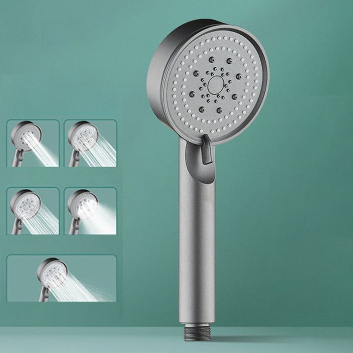 Lisslune | Classic Plastic Shower Head 5 Settings Round Handheld Shower Heads