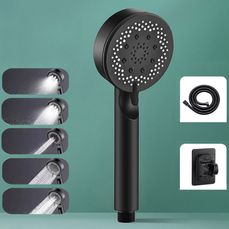 Lisslune | Classic Plastic Shower Head 5 Settings Round Handheld Shower Heads