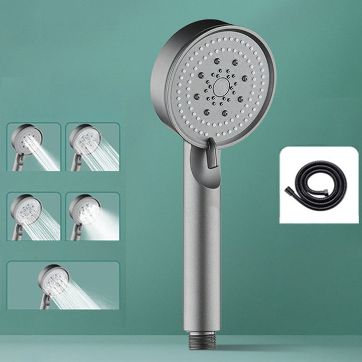 Lisslune | Classic Plastic Shower Head 5 Settings Round Handheld Shower Heads