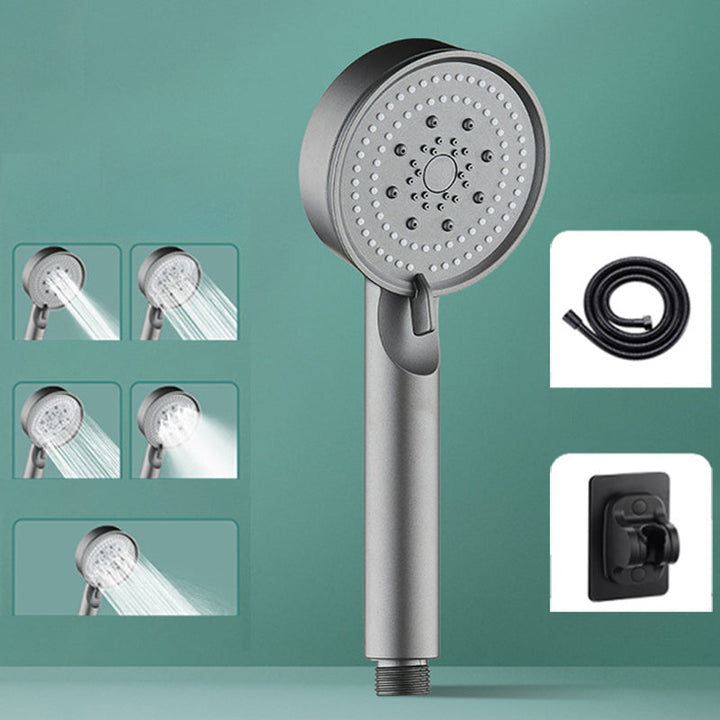 Lisslune | Classic Plastic Shower Head 5 Settings Round Handheld Shower Heads
