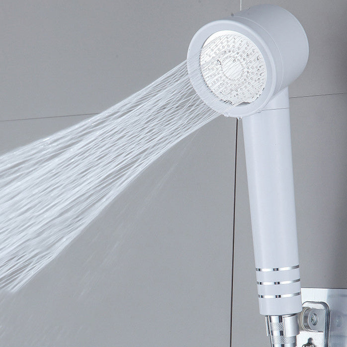 Lisslune | Contemporary Shower Head Combination White Adjustable Handheld Shower