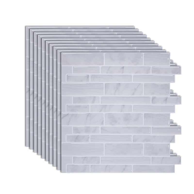 Lisslune | Modern Peel & Stick Field Tile PVC Offset Joint Peel & Stick Subway Tile