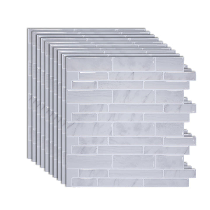 Lisslune | Modern Peel & Stick Field Tile PVC Offset Joint Peel & Stick Subway Tile