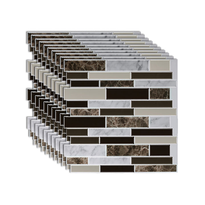 Lisslune | Modern Peel & Stick Field Tile PVC Offset Joint Peel & Stick Subway Tile