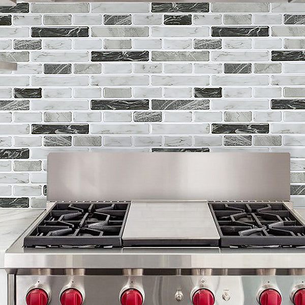 Lisslune | Modern Peel & Stick Field Tile PVC Offset Joint Peel & Stick Subway Tile