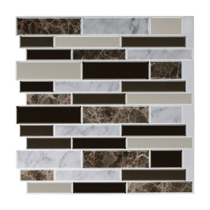 Lisslune | Modern Peel & Stick Field Tile PVC Offset Joint Peel & Stick Subway Tile