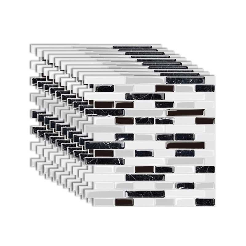 Lisslune | Modern Peel & Stick Field Tile PVC Offset Joint Peel & Stick Subway Tile