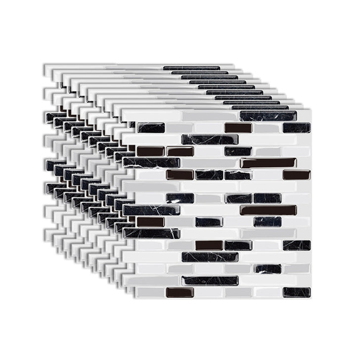 Lisslune | Modern Peel & Stick Field Tile PVC Offset Joint Peel & Stick Subway Tile