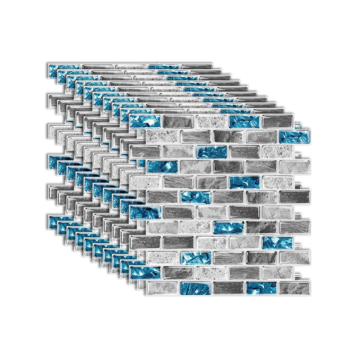 Lisslune | Modern Peel & Stick Field Tile PVC Offset Joint Peel & Stick Subway Tile