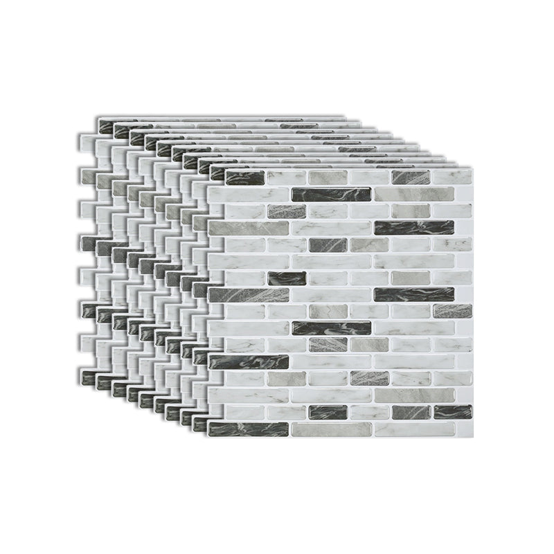 Lisslune | Modern Peel & Stick Field Tile PVC Offset Joint Peel & Stick Subway Tile