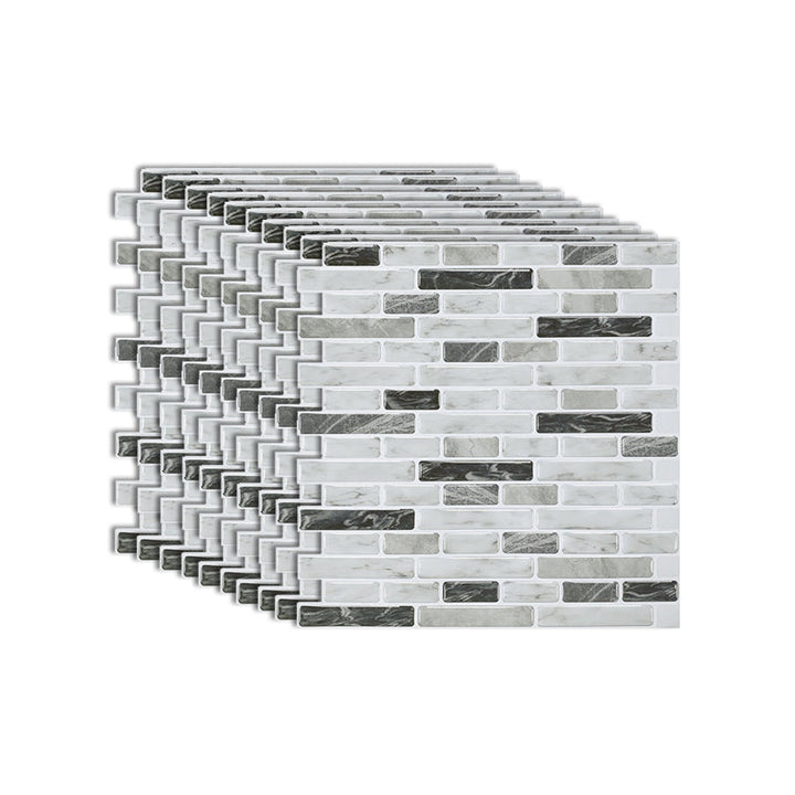 Lisslune | Modern Peel & Stick Field Tile PVC Offset Joint Peel & Stick Subway Tile