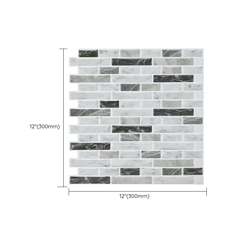 Lisslune | Modern Peel & Stick Field Tile PVC Offset Joint Peel & Stick Subway Tile